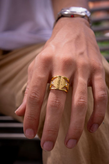 🙏 ANILLO DE PROTECCIÓN SAN BENITO AJUSTABLE ✝️