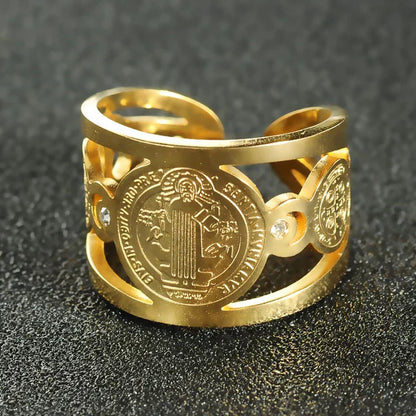 🙏 ANILLO DE PROTECCIÓN SAN BENITO AJUSTABLE ✝️