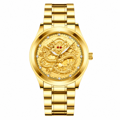 Jinlong Gold Dragon Quartz Watch