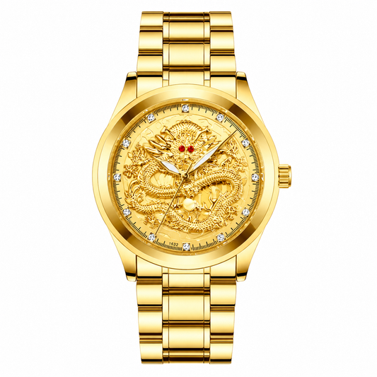 Jinlong Gold Dragon Quartz Watch