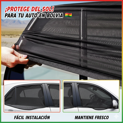 CarShades - Set de 2 Tapasoles de Malla para Ventanas de Vehiculos