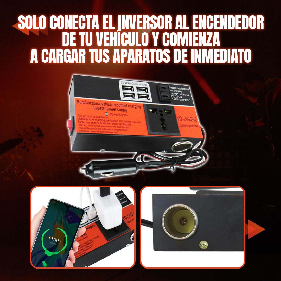 CAR POWER INVERTER 1500W USB FUNCTION ONLY