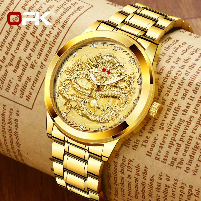 Jinlong Gold Dragon Quartz Watch