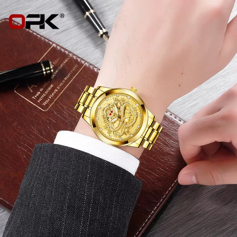 Jinlong Gold Dragon Quartz Watch