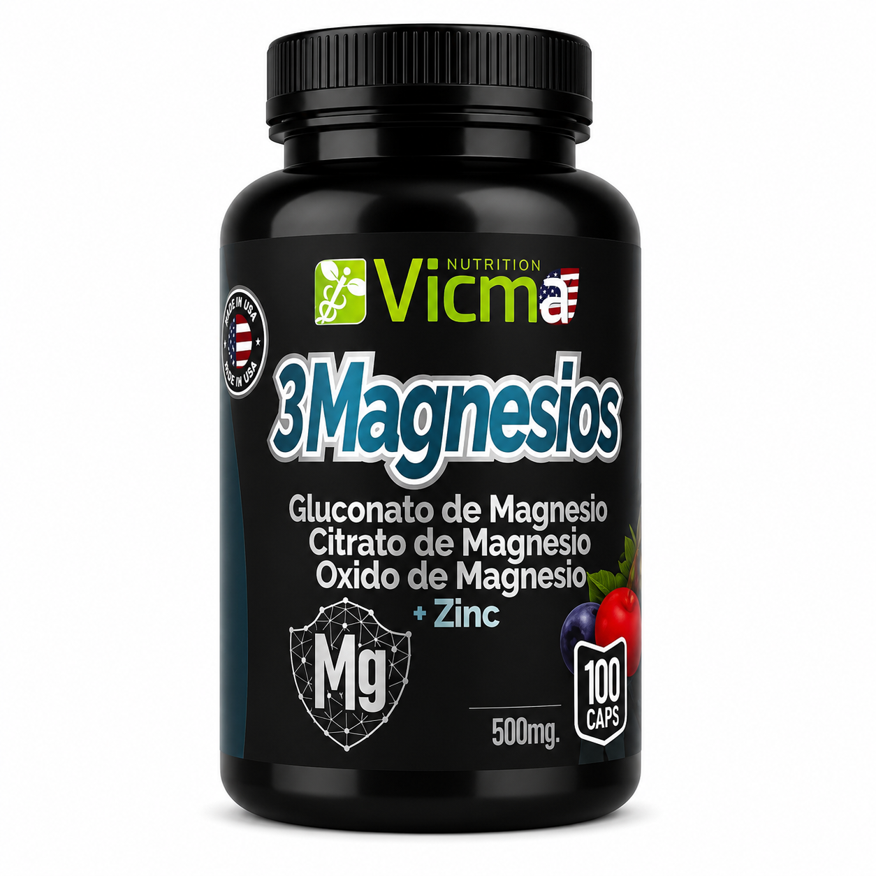 3Magnesios +Zinc 100capsular 500mg