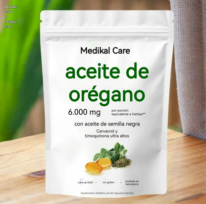 Natural Oregano Oil + Black Seed Capsules 180 capsules