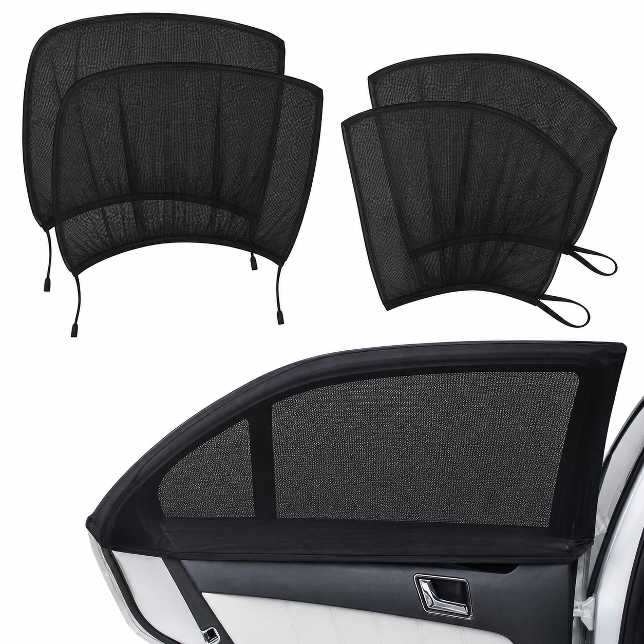 CarShades - Set de 2 Tapasoles de Malla para Ventanas de Vehiculos